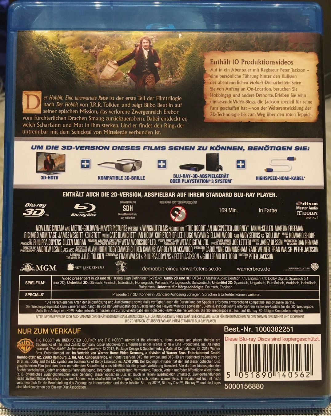 Alle DVDs: DER HOBBIT - Blu-ray 2D + Blu-ray 3D – Gebraucht aus Langnau am Albis von Rodland 3