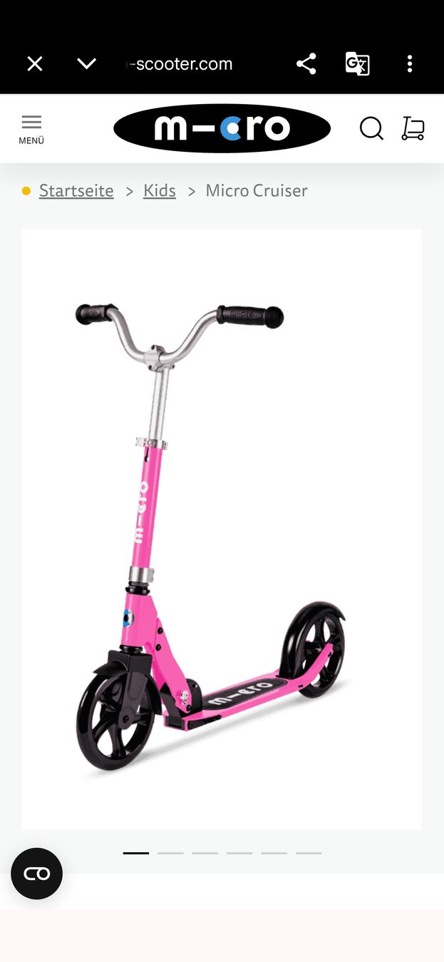 Micro Kickboard: micro cruiser T-Bar, pink, gebraucht  – Gebraucht aus Dettighofen Lengw. von mai_75wt 7
