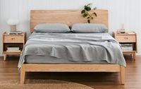 Bed Frame, Mattress, Ash Wood, Excellent Condition