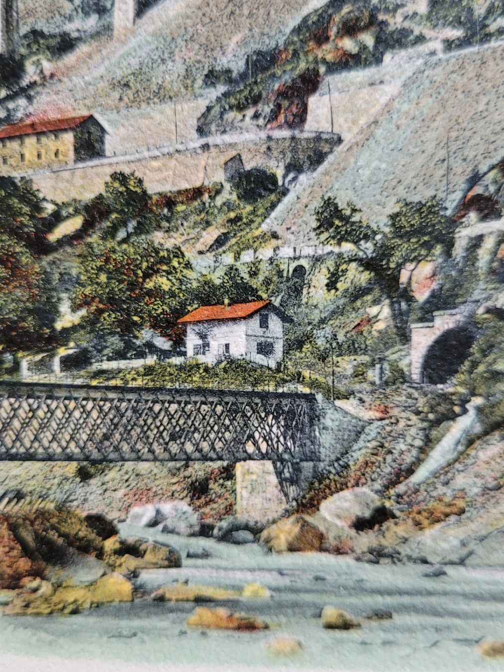 Cartoline postali: Ansichtskarte: Gotthardbahn. Giornico. 3 Bahnlinien. Tessin – Usato da Zürich venduto da Engiadinabassa 3