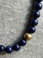 Lapislazuli Kette goldene Elemente (52cm)