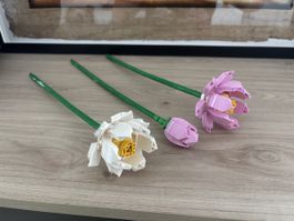 Lego Blumen Set Weiss Rosa 3 Stueck guter Zustand