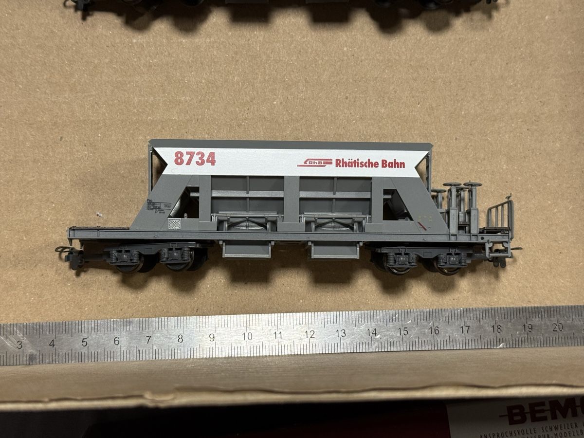 Bemo Modellini di ferrovie: Bemo RhB Schotterwagen – Usato da Thusis venduto da Jasmin1991995