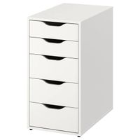 IKEA ALEX Schubladenelement, Weiss – 5 Schubladen