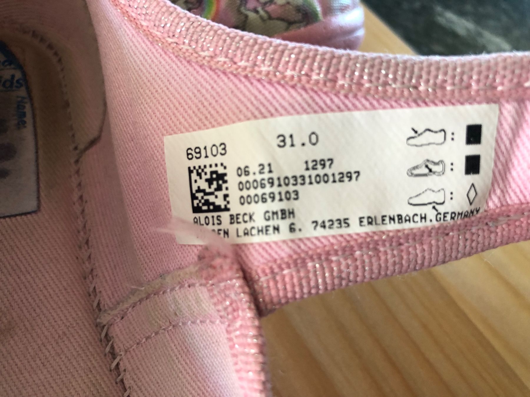 Scarpe per ragazze: Kinderfinken Einhorn Gr. 31 – Usato da Sarmenstorf venduto da Contendra 1
