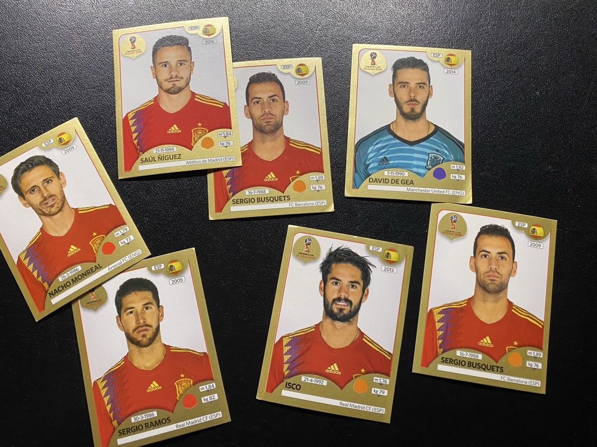 Panini Carte collezionabili: 7 vignettes Panini FIFA Russie 2018 Espagne  – Usato da Gland venduto da Fanfan479