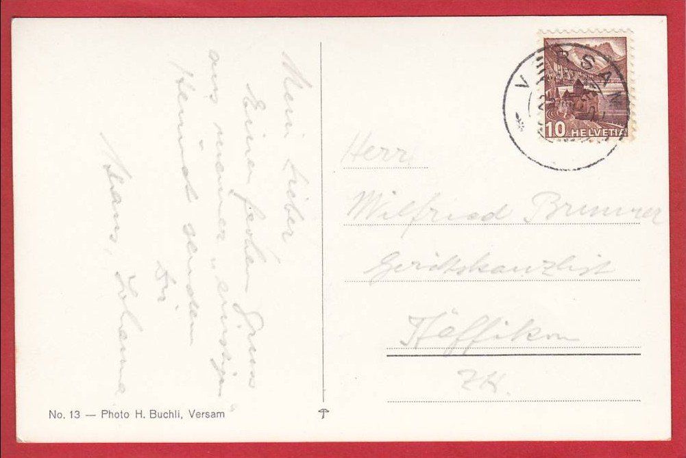 Cartoline postali: VERSAM DORFPARTIE – Usato da Grüningen venduto da Kartenlaube 1