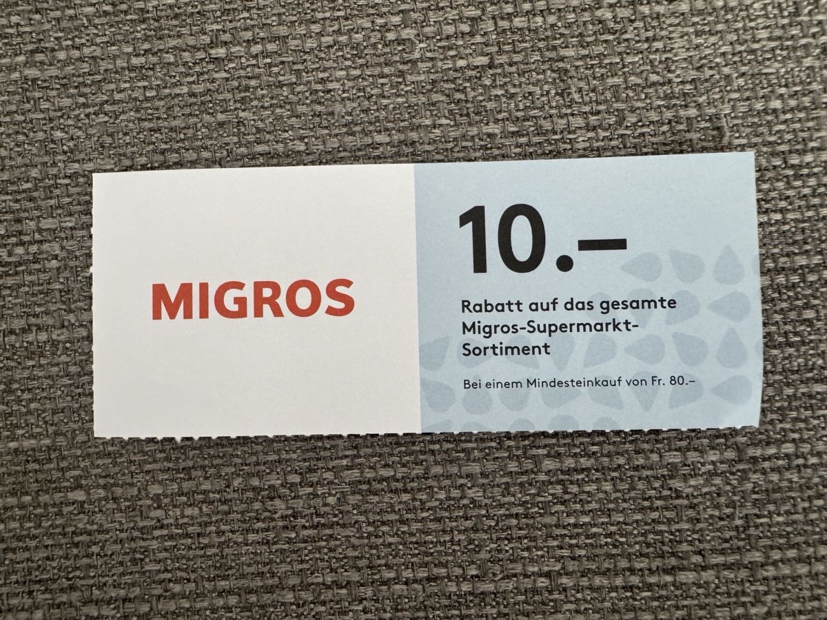 Buoni: MIGROS Rabatt | Zugerland – Nuovo e nell'imballaggio originale da Sins venduto da sum_lv6d