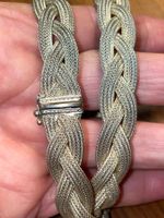 835 Silber Flecht Collier wunderschön, Handarbeit 45cm 44g