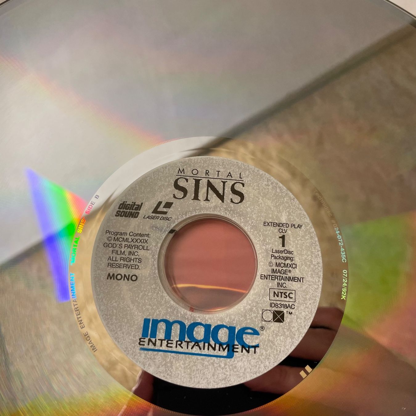 Alle DVDs: Mortal Sins - LASER DISC - ID8318AC - Englisch Original – Gebraucht aus Stans von Brode 2
