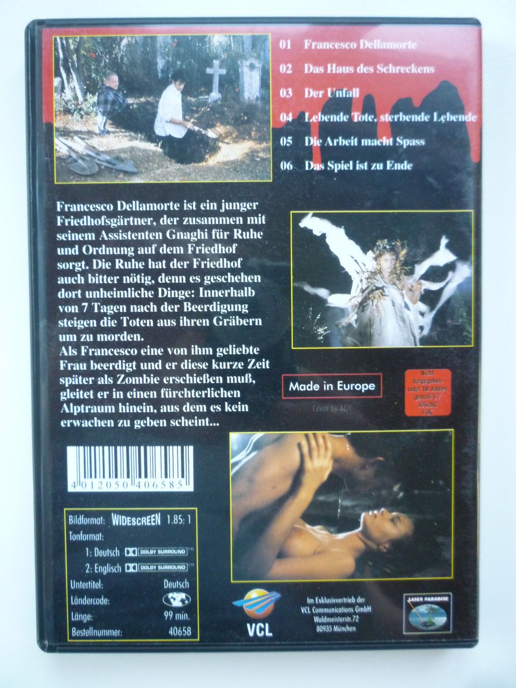 Tutti i DVDs: DellaMorte DellAmore - Horror - Red Edition 1994 – Usato da Münchenstein venduto da antares09 1