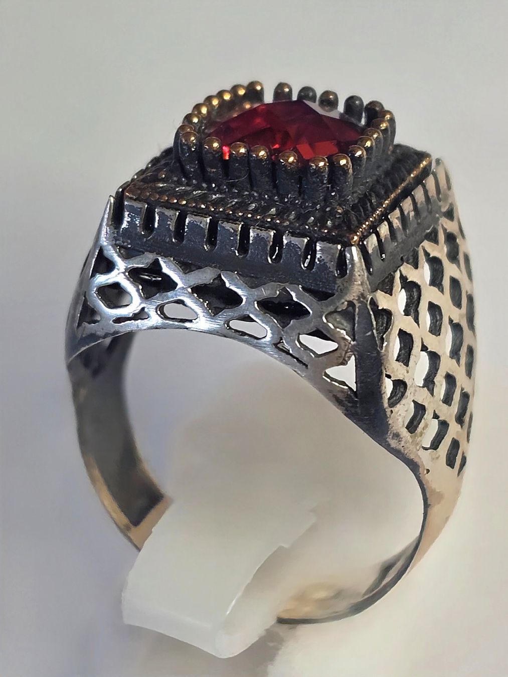 Bagues: Granat Silber Ring – Neuf (Voir description) à Zürich par adriben 5