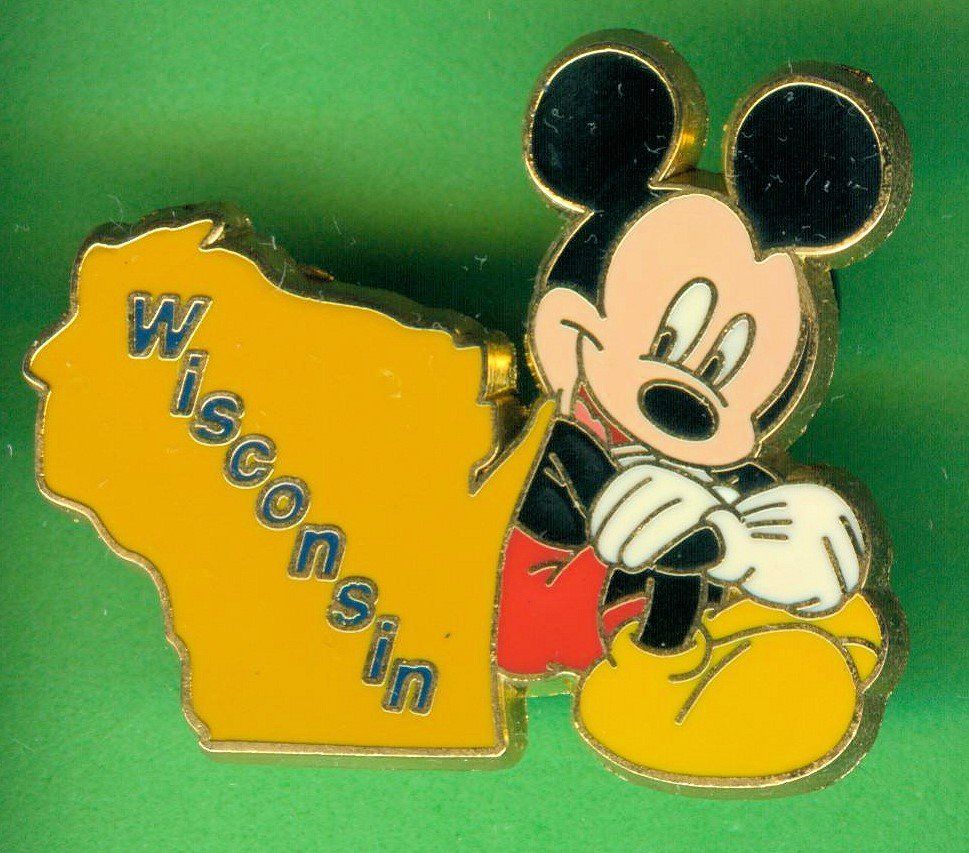 Disney Plaketten & Abzeichen: DISNEY  Mickey Maus  WISCONSIN – Gebraucht aus Winterthur von Sammleroase