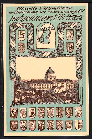 Ansichtskarten: Zürich, Sechseläuten 1914, Einweihung  – Gebraucht aus Berlin von bartko-reher