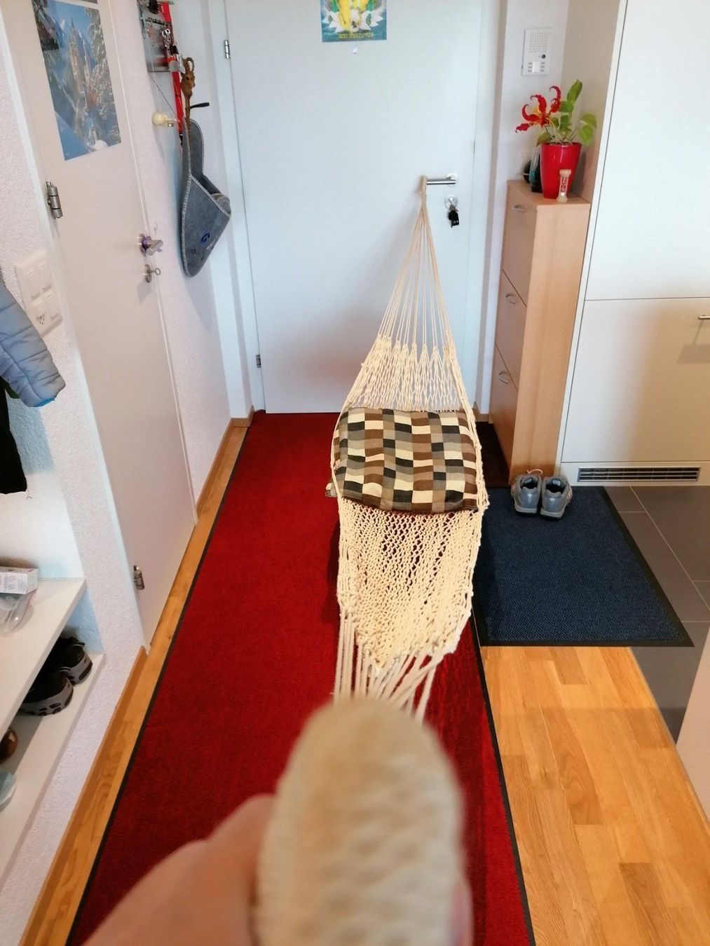 Amache: Hängematte gestrickt weiss – Usato da Muri AG venduto da goodmood17