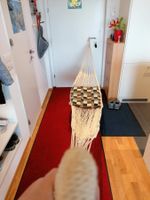 Hängematte gestrickt weiss