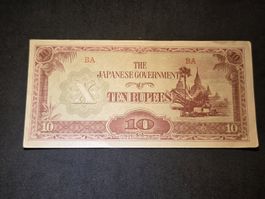 10 Rupees - Japanische Regierung 