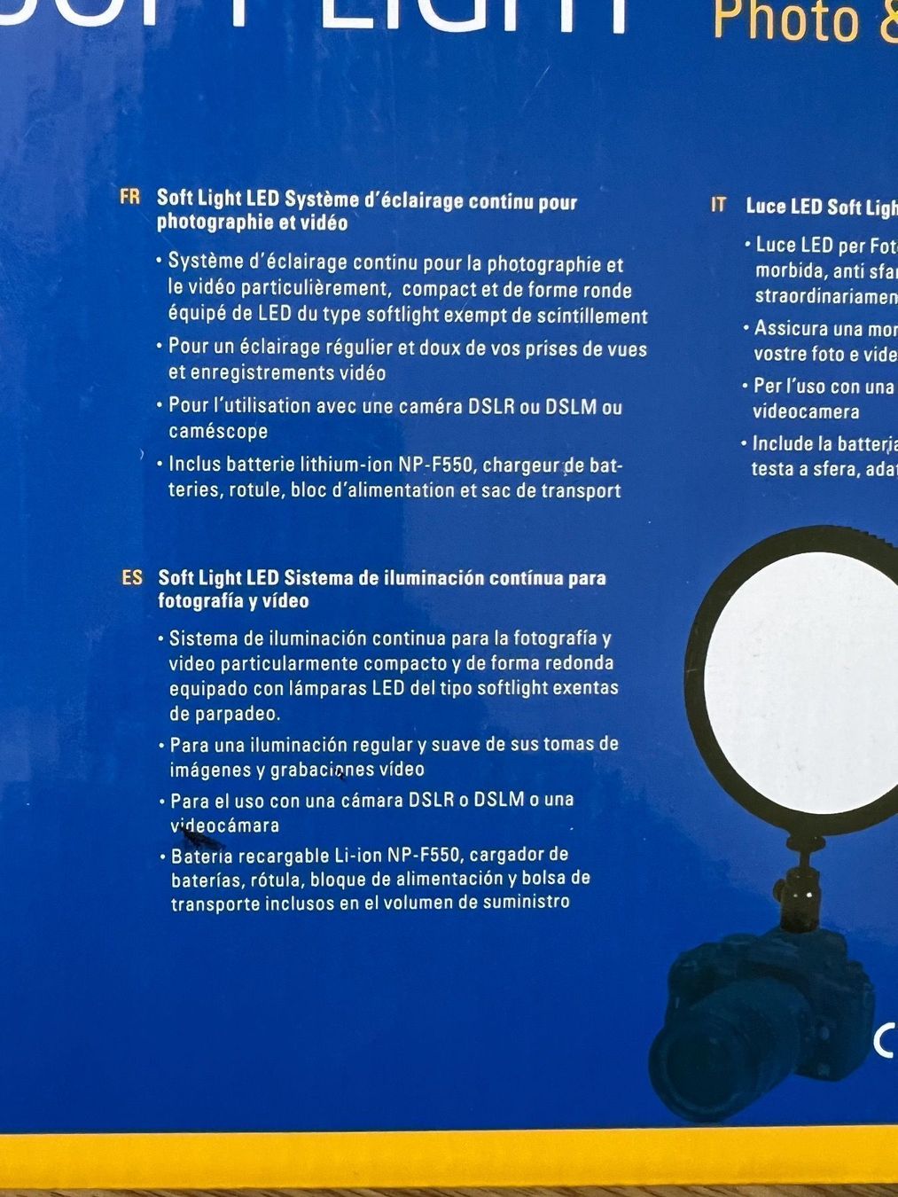 Lampade: Dörr SL-300 LED Soft Light Videolampe, Videolicht, Ringlight – Nuovo e nell'imballaggio originale da Tafers venduto da JP911 2