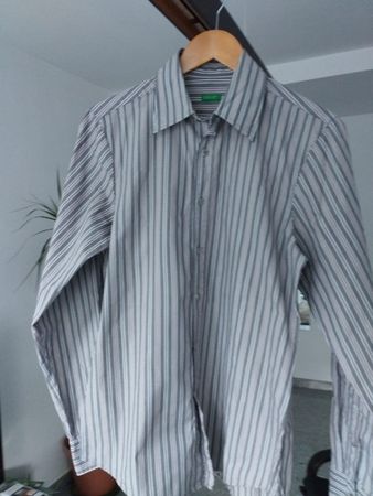 Benetton Herrenhemd, gestreift, Grösse L, Top Zustand!