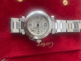 Cartier Pasha GMT Edelstahl Automatik Herrenuhr Ref. 2377