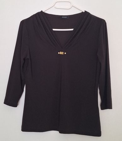 T-Shirt Langarm Braun, Grösse S