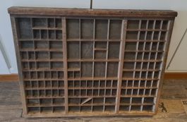 Antiker original Setzkasten Holz 66x51,5x4,5/6 cm