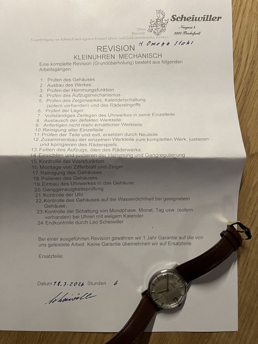 Omega Orologi: Omega Herren frische Revision! – Usato da Kreuzlingen venduto da Labi7