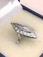 Vintage 875er Silber Ring Zirkonia Meisterpunze 80er USSR