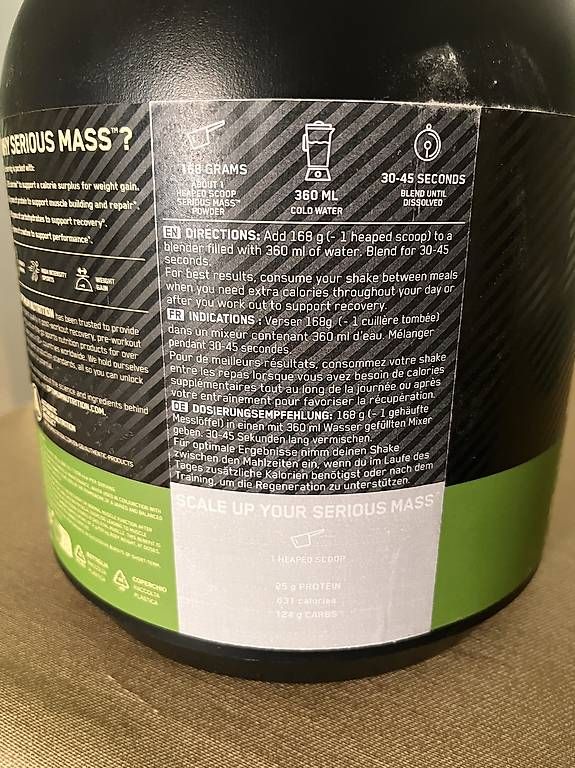 Aliments & Spécialités: Serious Mass – Neuf avec emballage d'origine à Zürich par Mark.2021 4