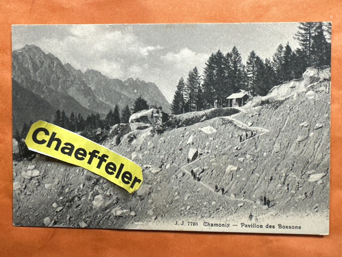 Cartoline postali: Alte Ansichtskarte Chamonix Pavillon des Bossons  – Usato da Zürich venduto da Chaeffeler
