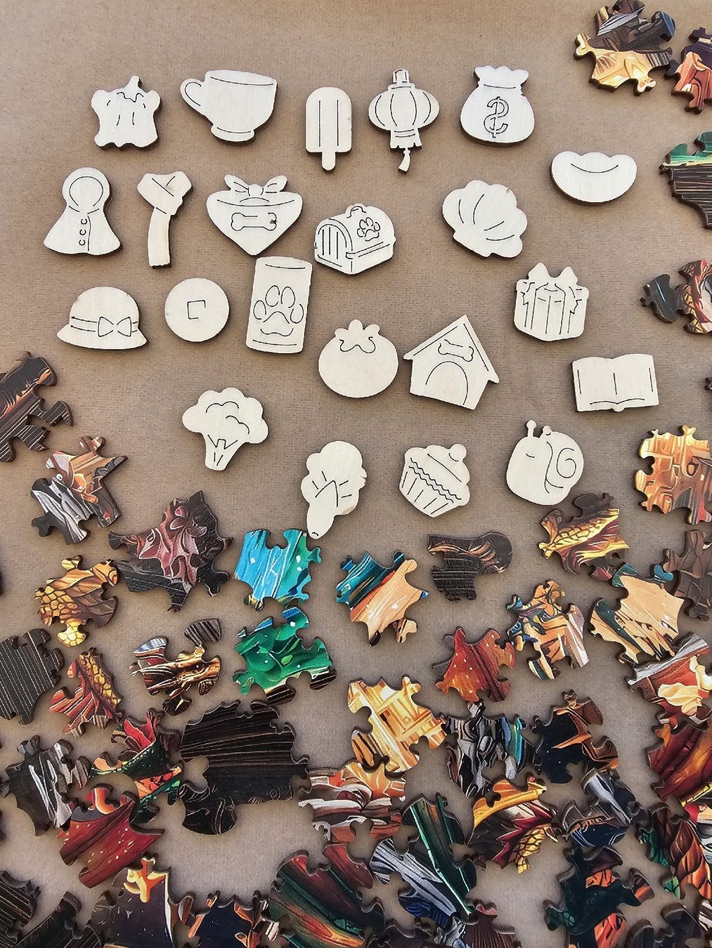 Puzzle: Holzpuzzle "Drachenwelt" Fantasy Grösse A2 – Nuovo (secondo la descrizione) da Bütschwil venduto da Taranabo 2