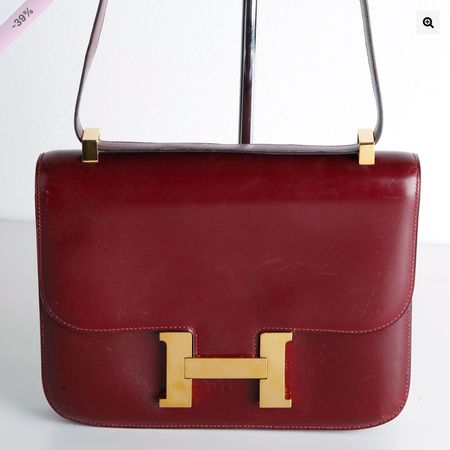 Constance 23 en cuir Box rouge Hermès