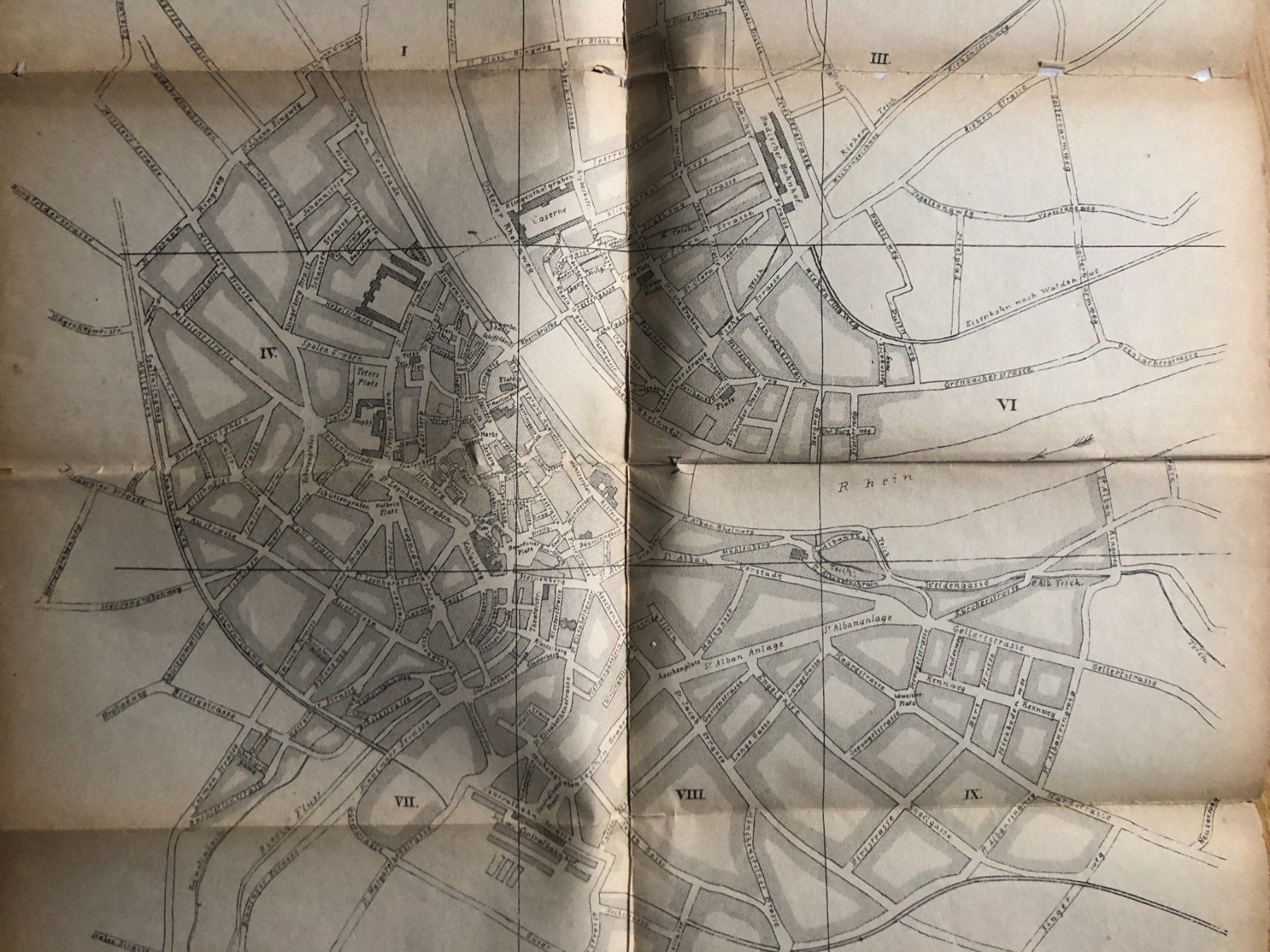 Landkarten & Atlanten: Uebersichtsplan der Stadt Basel 1874 – Gebraucht aus Zürich von allp 4