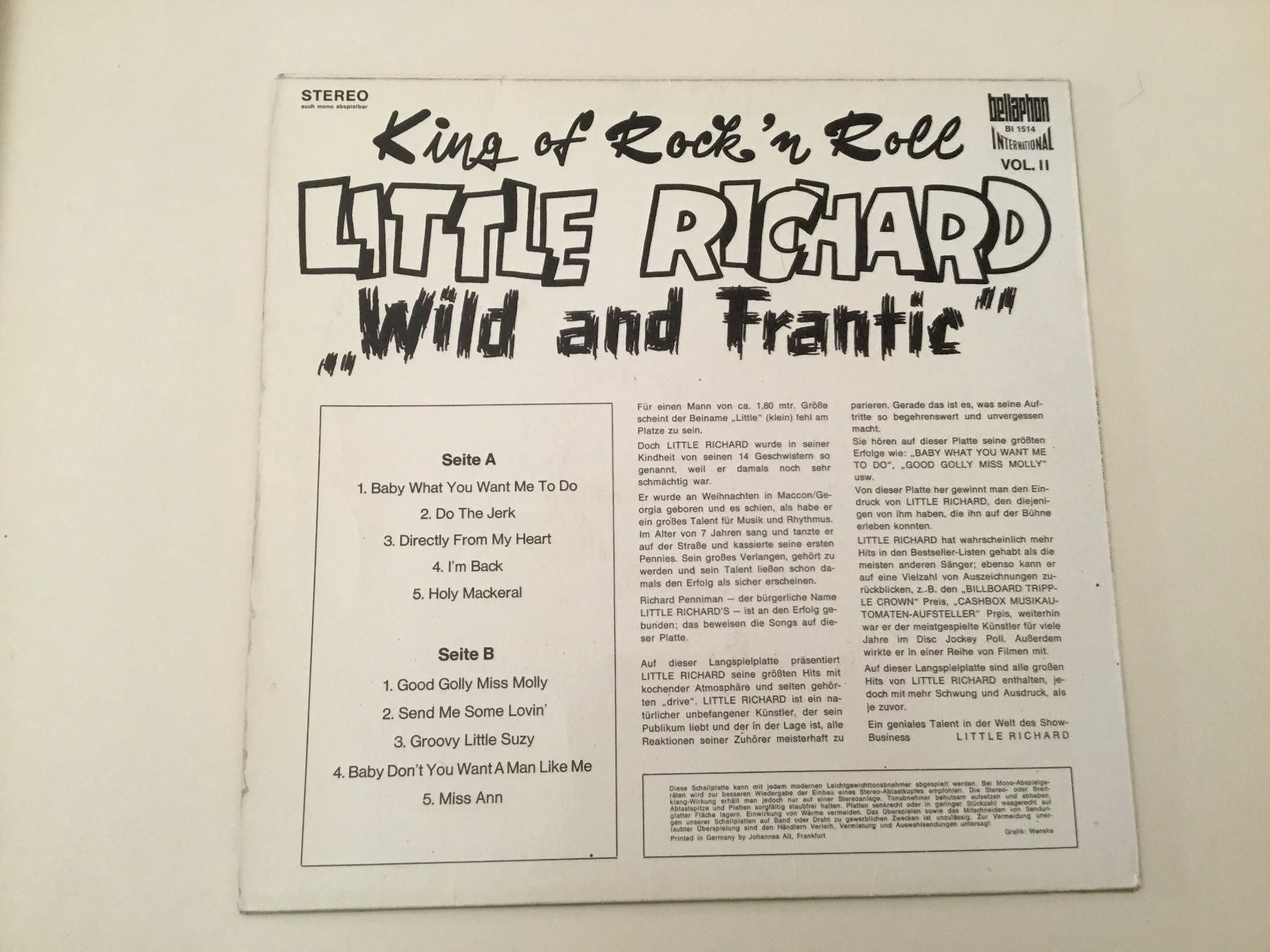 Dischi in vinile: Little Richard / Wild and frantic – Usato da Kreuzlingen venduto da Schuggerman 1