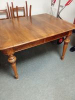TABLE RALLONGES ANCIEN NOYER MASSIF OUVERT 230 CM