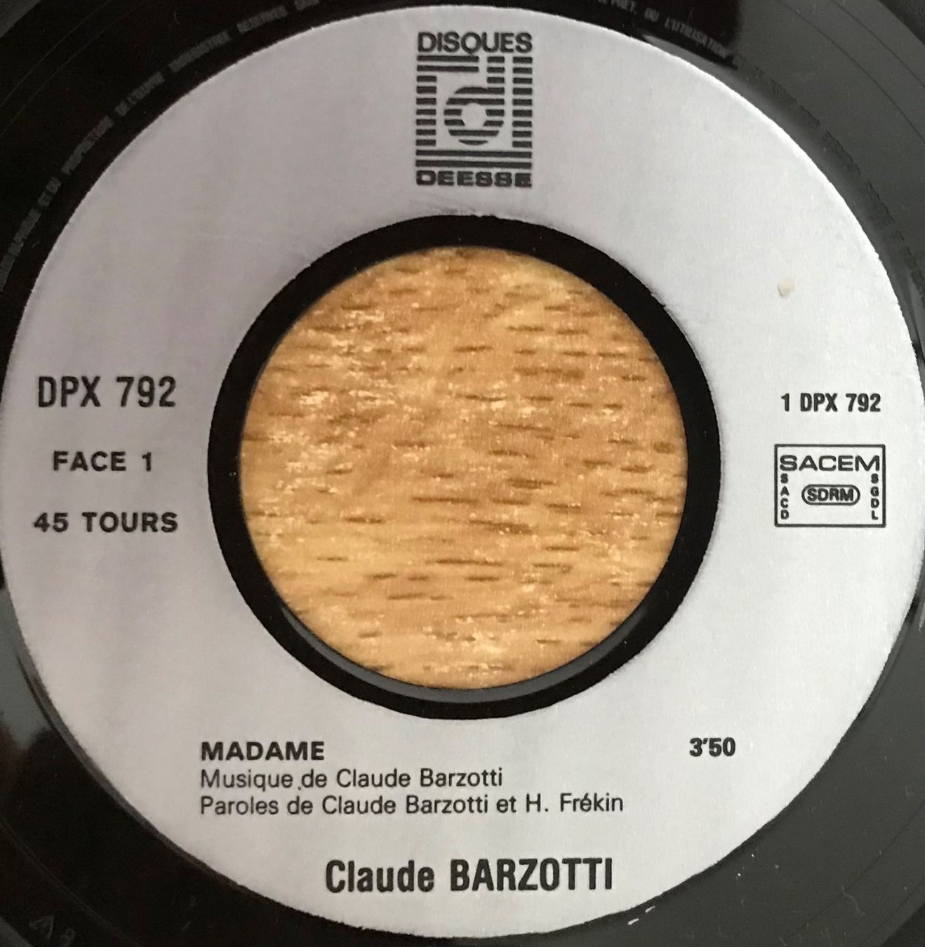 Schallplatten: CLAUDE BARZOTTI - MADAME – Gebraucht aus Bussigny von vinyl-pas-cher 2