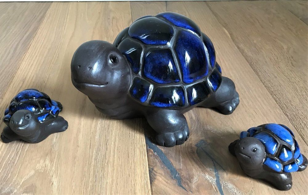 Keramik Schildkröte blau Garten Figur Kaufen auf Ricardo