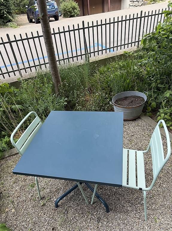 Giardimo Tischset: Giardimo LAB Retro Gartenset  Tisch mit 2 Stühlen – Gebraucht aus Winterthur von Fazzoletto 3