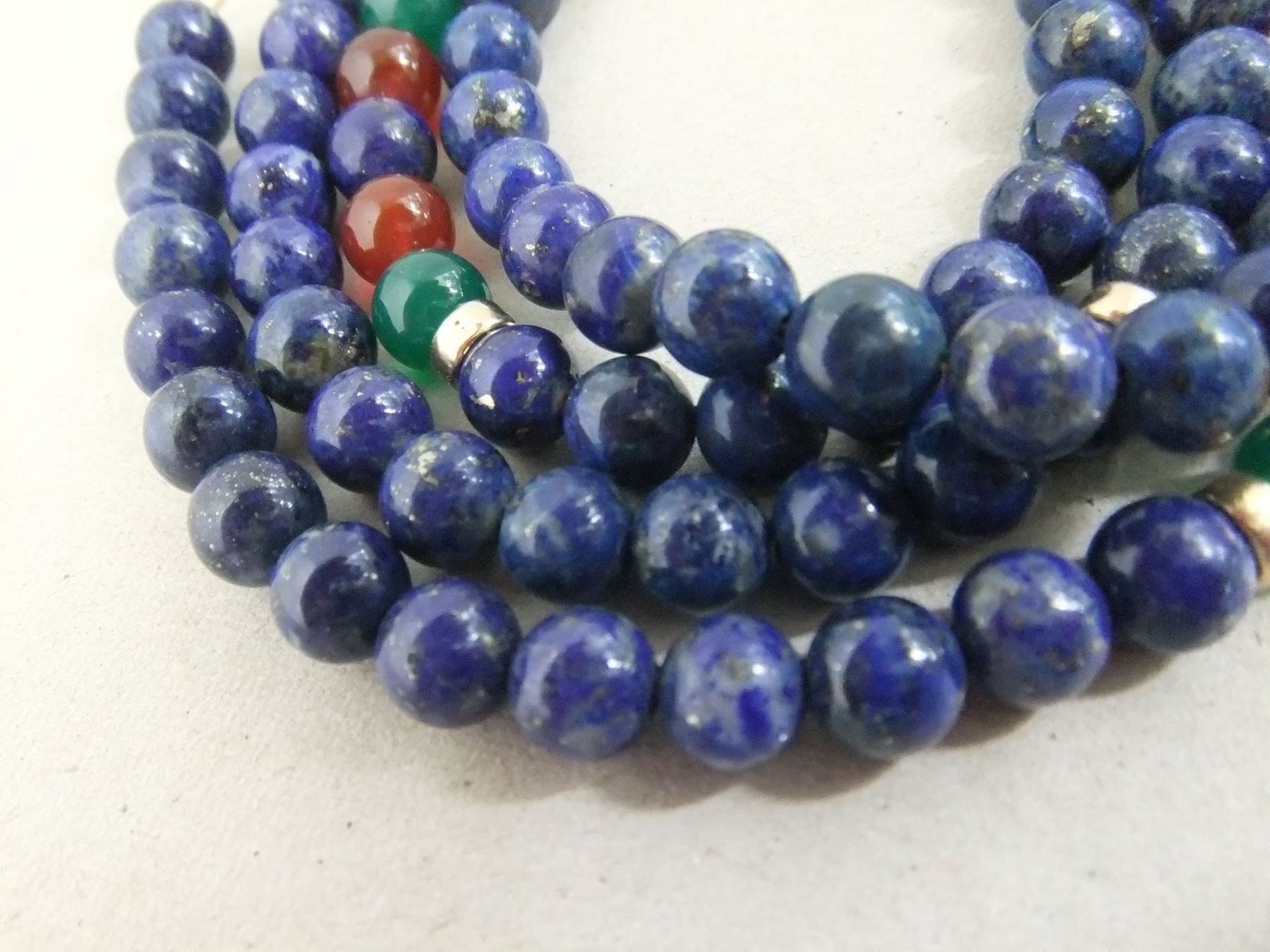 Catenine: Lapislazuli Kette - 375 Gold 9CT – Usato da Esslingen venduto da eintagammeer 1