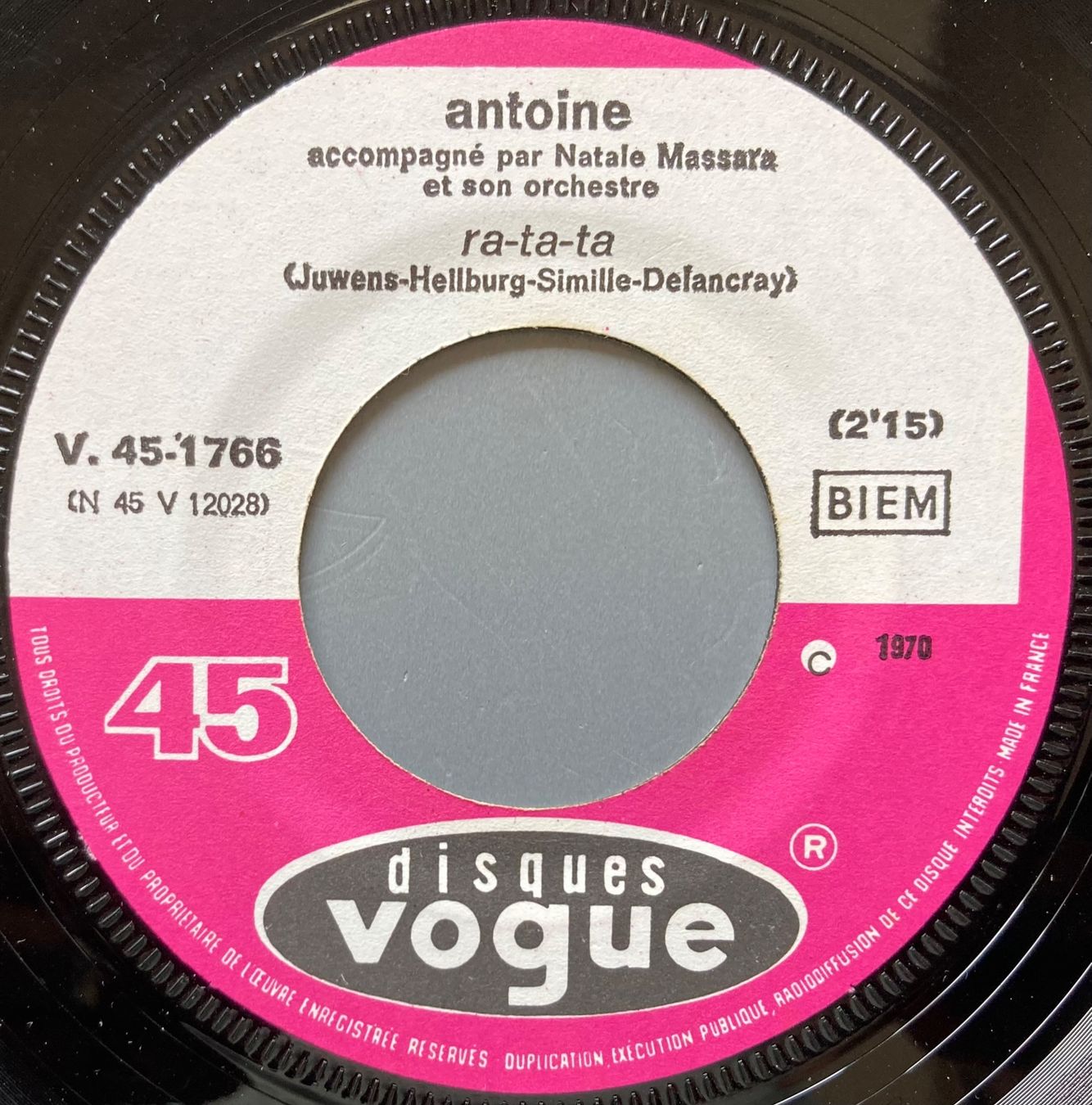 Dischi in vinile: ANTOINE - RA-TA-TA – Usato da Poliez-Pittet venduto da Newtown-Records 2