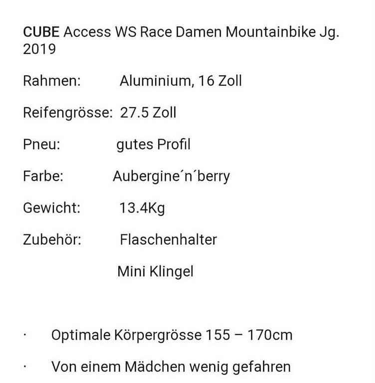Biciclette: Cube Access Race 16 Zoll – Usato da Lohn SH venduto da Svalmi 2