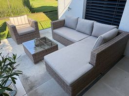 Lounge Set 5-teilig beige gebraucht