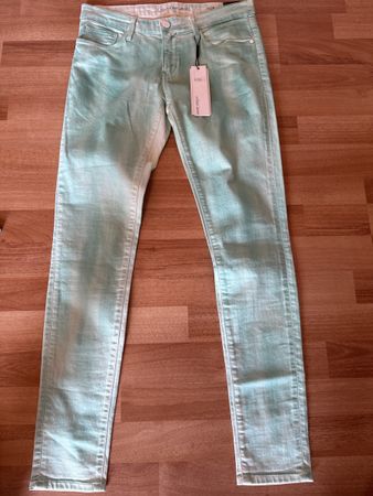 CK Jeans Damen Mintgrün W28 L32 Super Skinny Neu