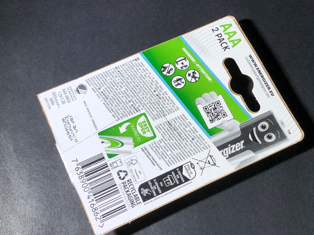 Energizer Accus: Energizer Akku AAA, 800mAh, 2 Stk. wiederaufladbar - Neu OVP – Neuf avec emballage d'origine à Bergdietikon par Garak 2