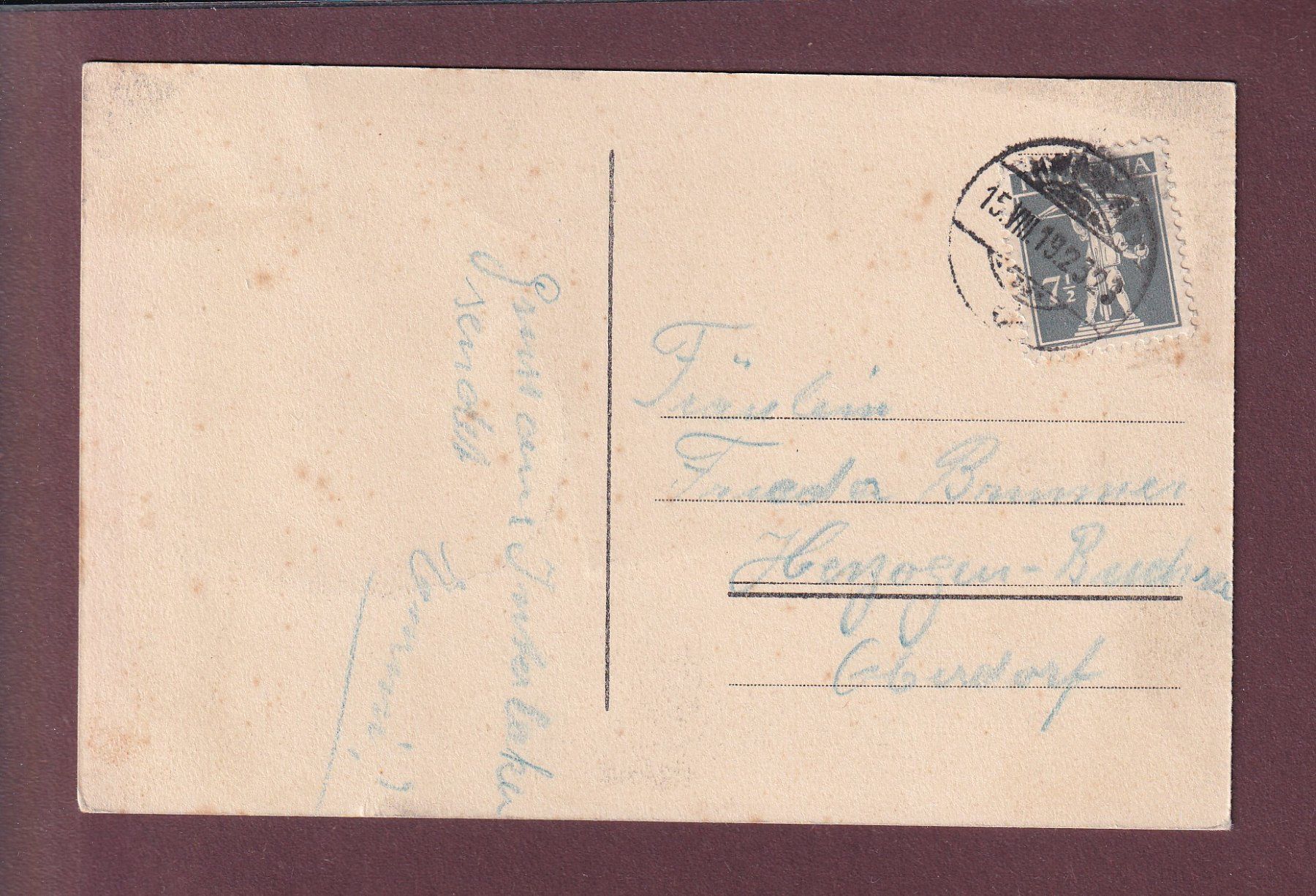 Cartoline postali: GRINDELWALD - Wetterhorn - 1919 – Usato da Pully venduto da nicecards 1