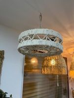 Deckenlampe / Deckenleuchte aus Makramee