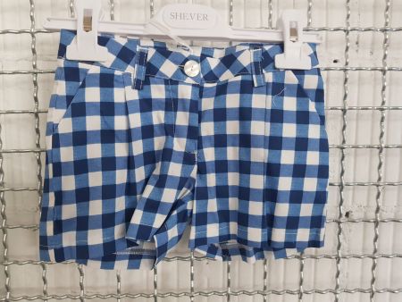 Neue blauweiss karierte kurze Hose Gr. 3 / 98 von Fun & Fun