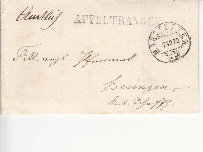 Tutti i francobolli: BoM 1872 Stab- ST Affeltrangen – Usato da Bürglen TG venduto da StampGraf
