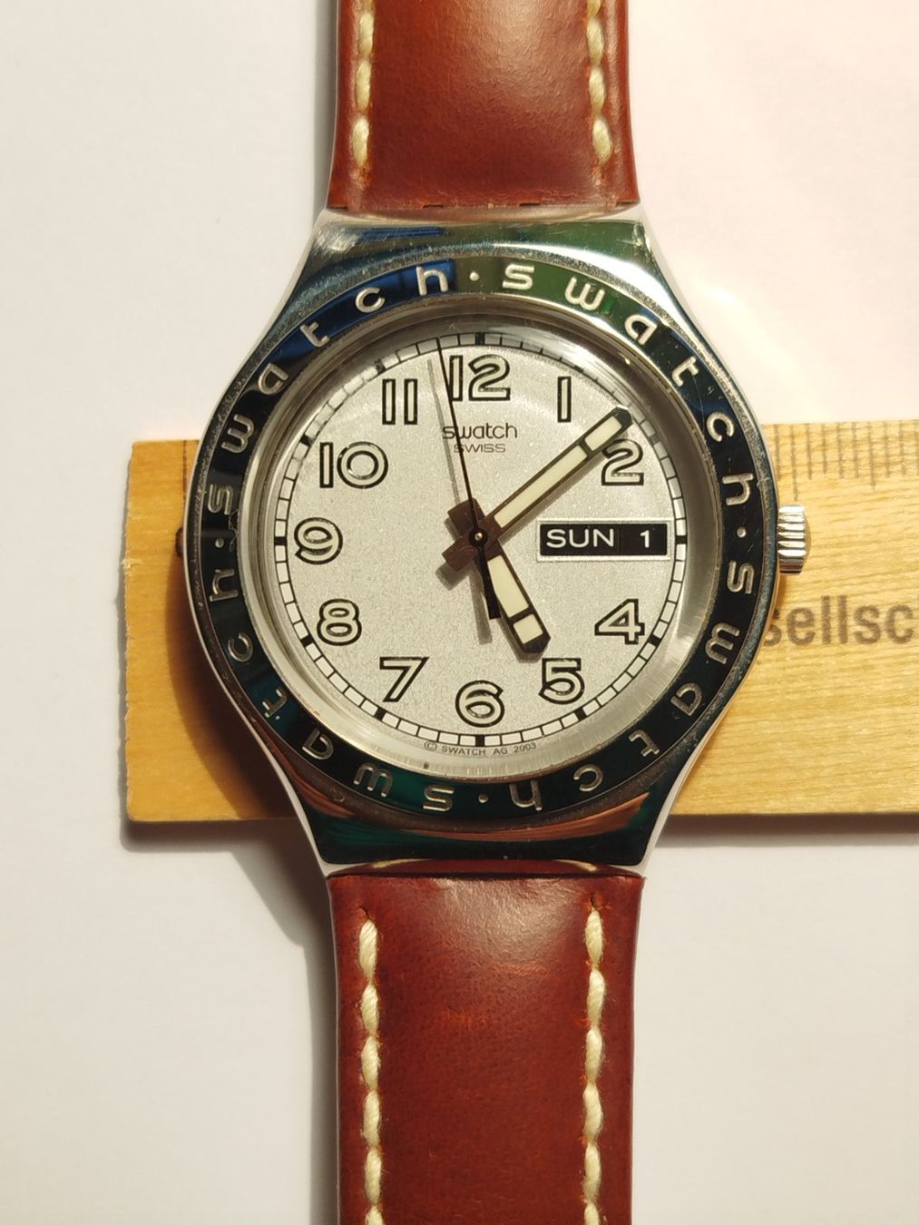 Swatch Orologi: SWATCH IRONY mit Lederarmband – Usato da Zug venduto da Robert0125 2