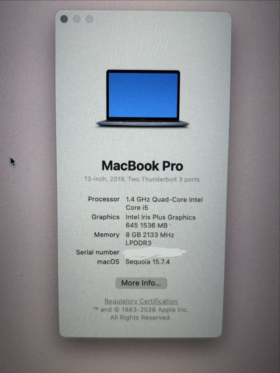 Apple Notebooks: MacBook Pro 13" (2019, Two Thunderbolt 3 Ports) – Gebraucht aus Zürich von mme95 3